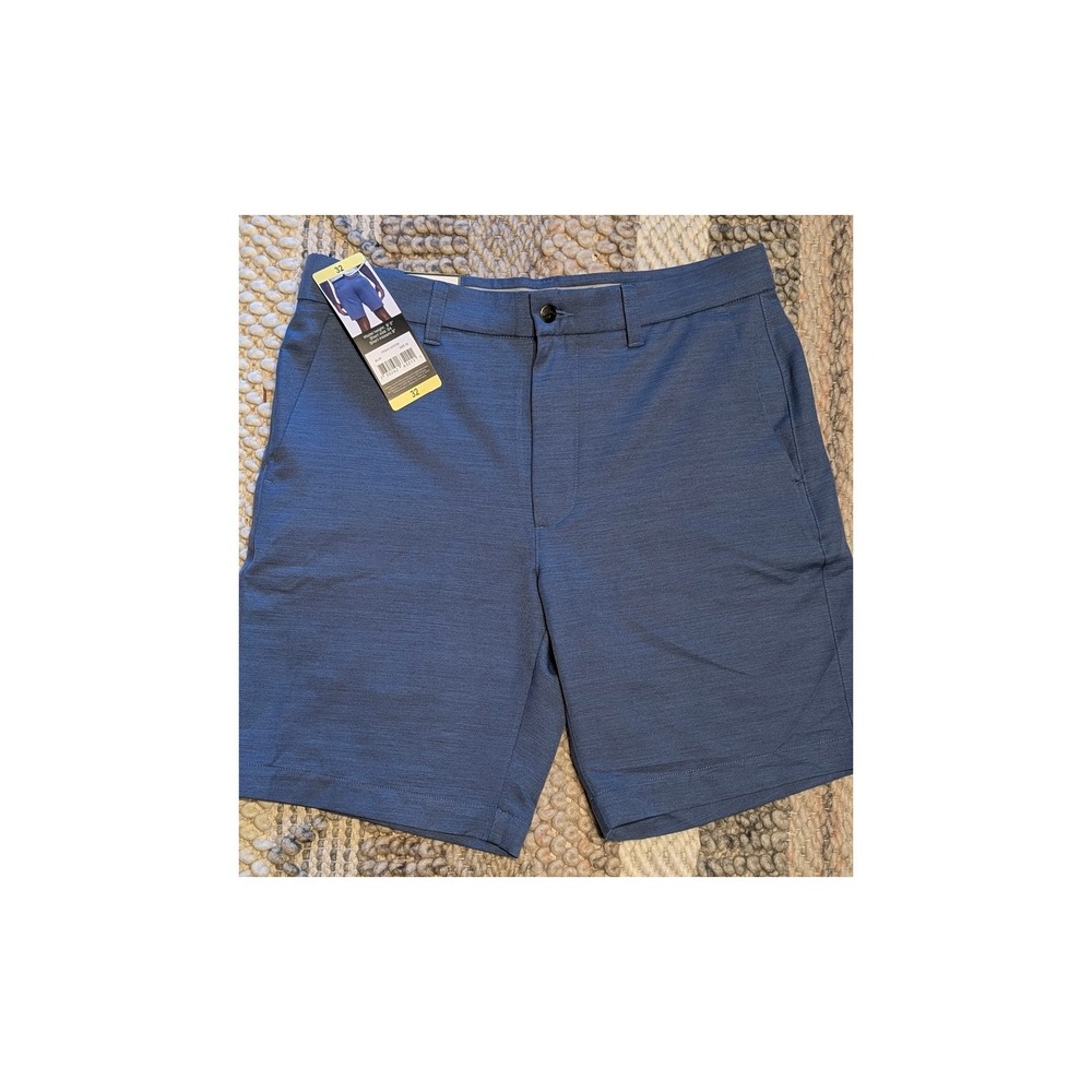 NWT Callaway Mens Opti-Dri Golf Shorts Blue Stretch 9 Inch Inseam Size 32